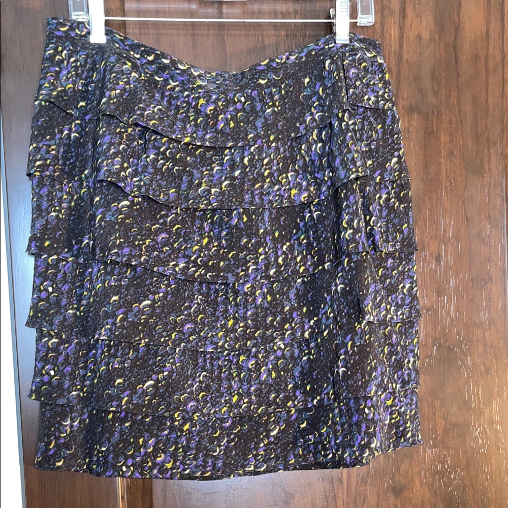 Tory Burch Asymmetrical Skirt in Black and Yellow